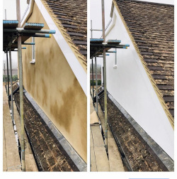 Before & after of external render