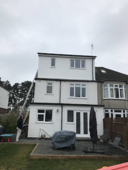 External Render painted to new loft conversion
