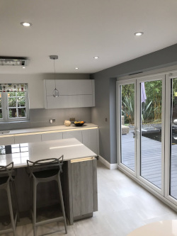 Newly fitted kitchen painted